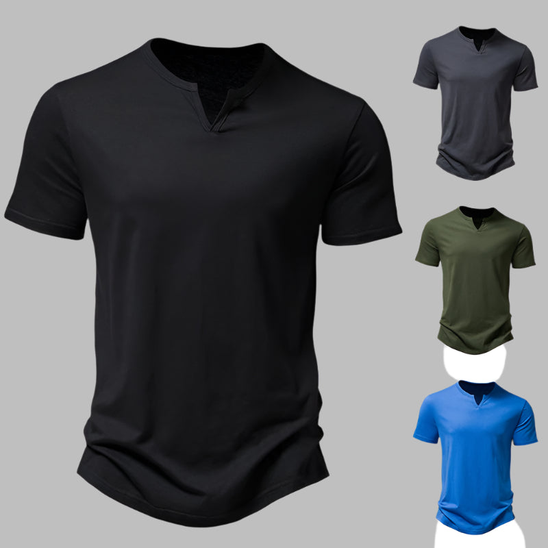 Men's Venice Notched Collar Short-sleeved T-shirt