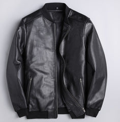 Spring Leather Men's Slim Collar Jacket