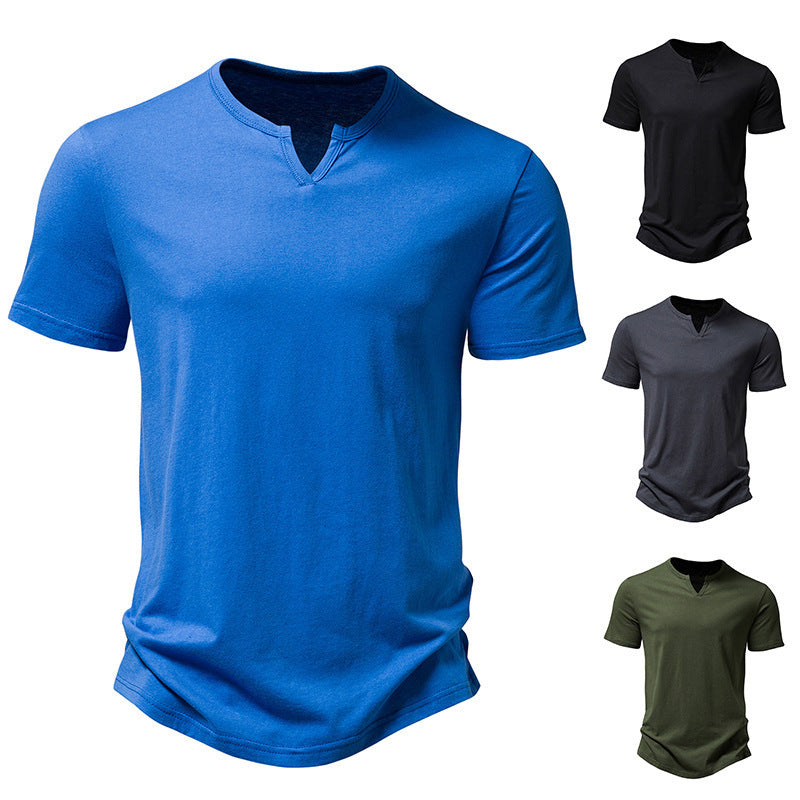 Men's Venice Notched Collar Short-sleeved T-shirt