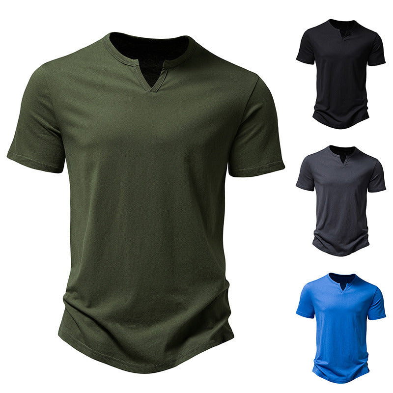 Men's Venice Notched Collar Short-sleeved T-shirt