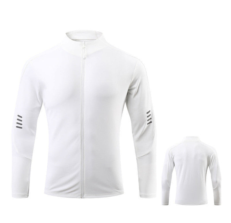 Leisure Slim-fit T-shirt Long-sleeve Zipper