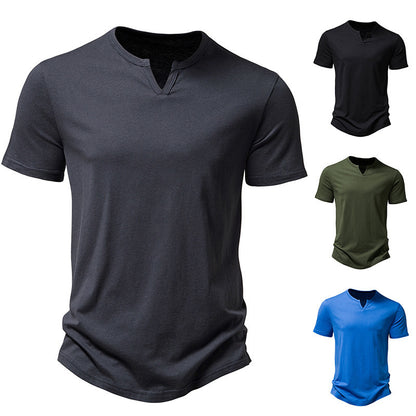 Men's Venice Notched Collar Short-sleeved T-shirt